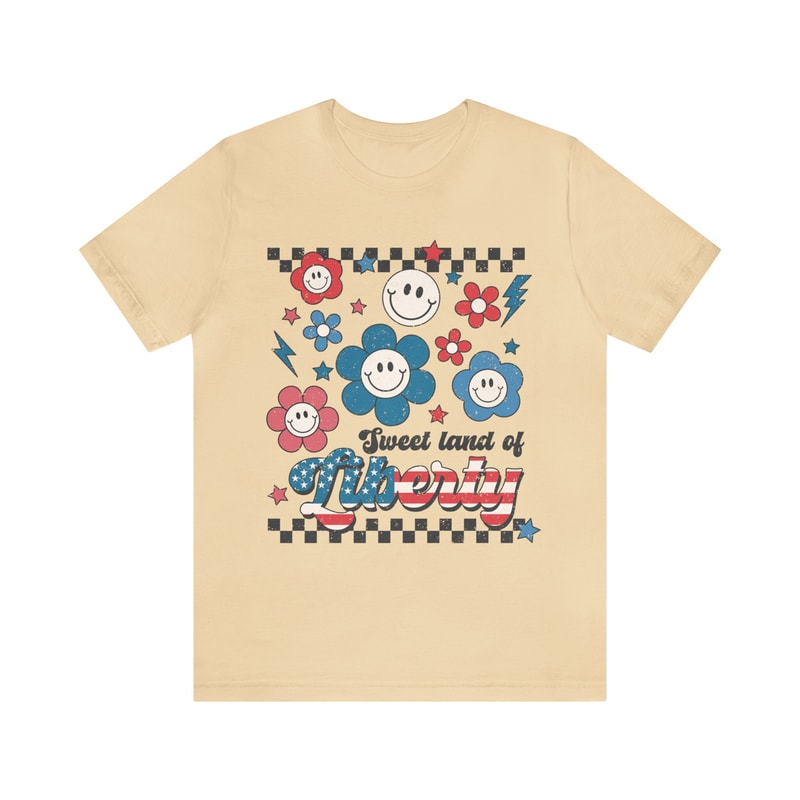 Retro Americana Tee 4th of July Sweet Land of Liberty Tshirt Independence Day Miss Americana Vintage USA Freedom T-shirt American Live Free - 5.jpg