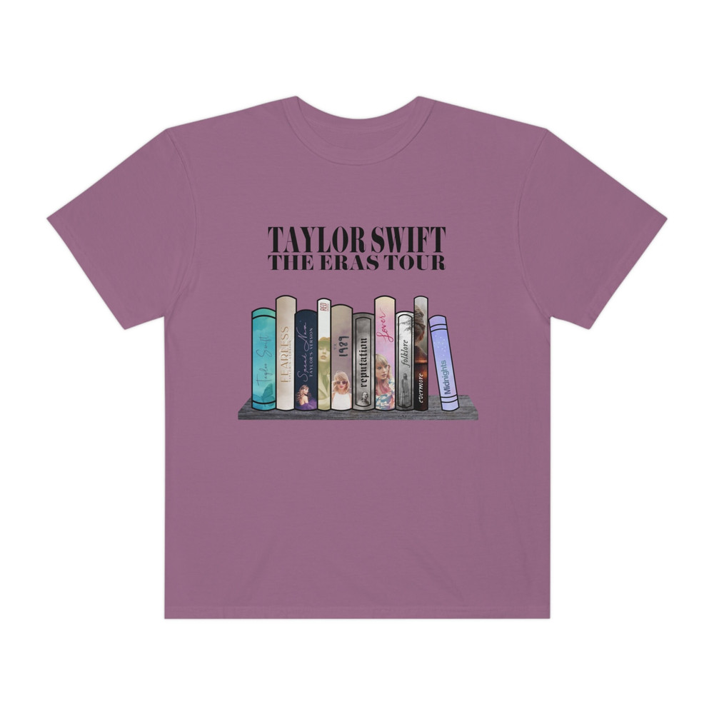 Taylor Swiftees The Eras Tour Tshirt Albums as Books Taylor Swift Merch Tees Speak Now Era Shirt Midnights Swiftie Albums Red Outfit 1989 - 3.jpg