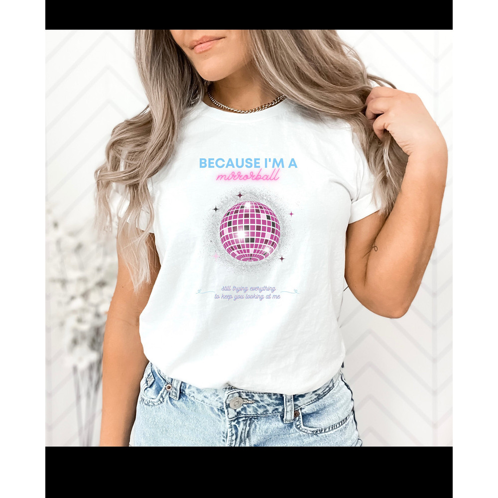 Taylor Swiftie Merch Tshirt Eras Tour Taylor Swift Mirrorball Folklore Swiftee Blue Pink Purple Disco - 1.jpg