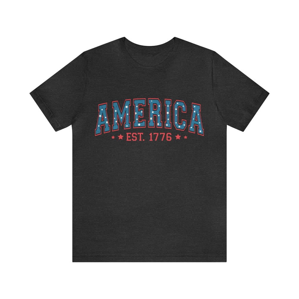Unisex Retro Americana Tee 4th of July Tshirt America Est 1776 Independence Day Vintage Shirt USA Freedom Womens T-shirt Minimalist Mens - 9.jpg