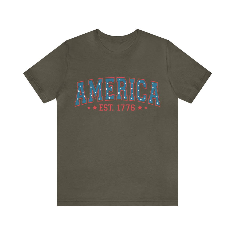 Unisex Retro Americana Tee 4th of July Tshirt America Est 1776 Independence Day Vintage Shirt USA Freedom Womens T-shirt Minimalist Mens - 10.jpg