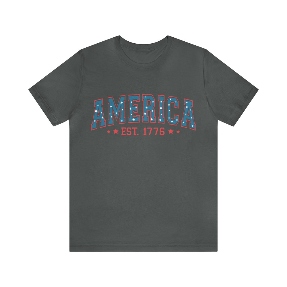 Unisex Retro Americana Tee 4th of July Tshirt America Est 1776 Independence Day Vintage Shirt USA Freedom Womens T-shirt Minimalist Mens - 8.jpg