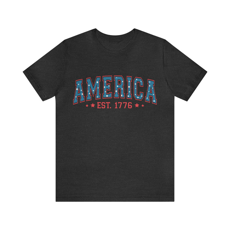 Unisex Retro Americana Tee 4th of July Tshirt America Est 1776 Independence Day Vintage Shirt USA Freedom Womens T-shirt Minimalist Mens - 9.jpg