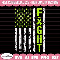lymphoma cancer fight usa flag svg, cancer ribbon svg, lymphoma cancer awareness svg, lime green cancer ribbon svg, svg