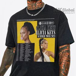 alicia keys t-shirt, summer tour 2023 music shirt, graphic inspired shirt
