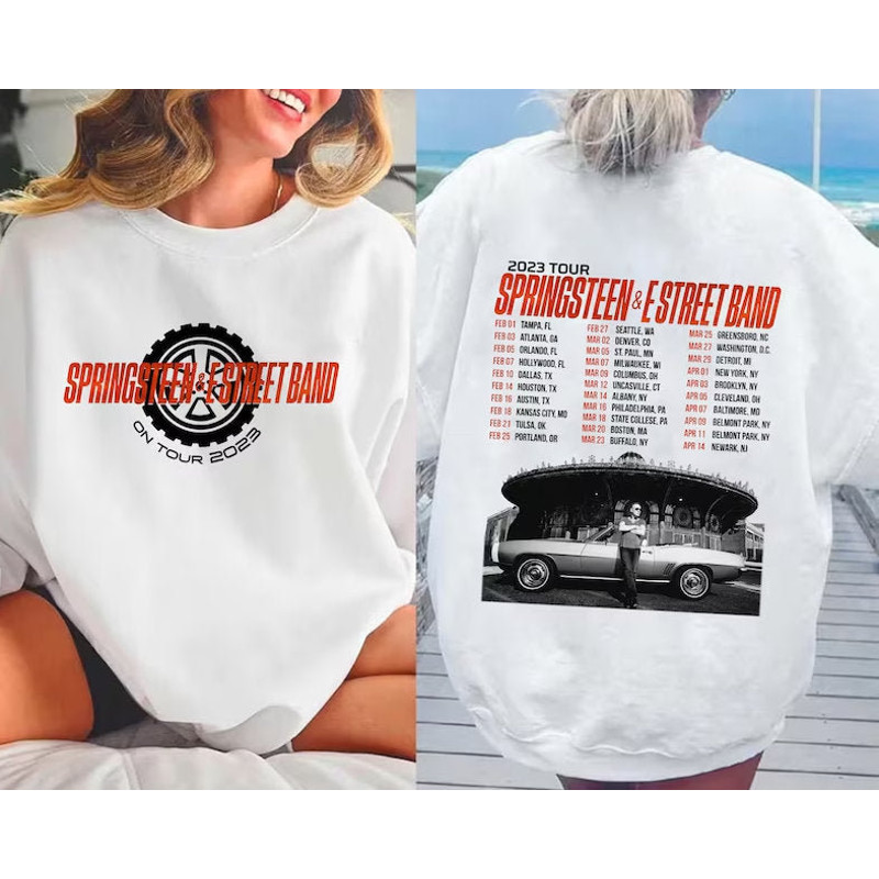 Bruce Springsteen And The E Street Band Tour 2023 T-Shirt, Vintage Bruce Springsteen Sweatshirt, Music Tour Shirt, Springsteen Concert - 1.jpg