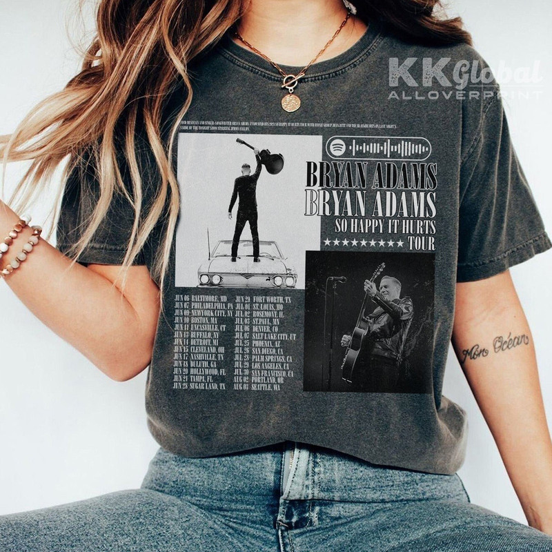 Bryan Adams T-Shirt, So Happy Hurts Tour Music Shirt, Graphic Inspired Shirt - 190723S2-49 - 2.jpg