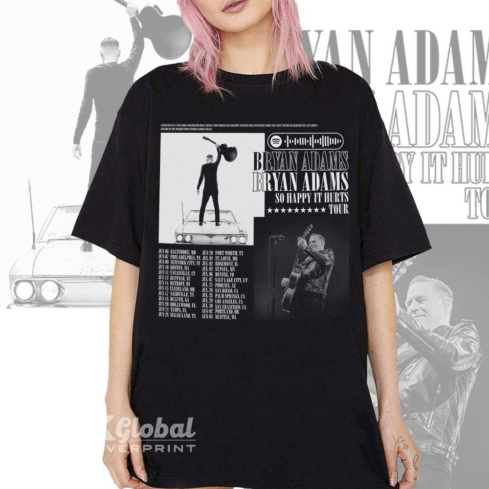 Bryan Adams T-Shirt, So Happy Hurts Tour Music Shirt, Graphic Inspired Shirt - 190723S2-49 - 4.jpg