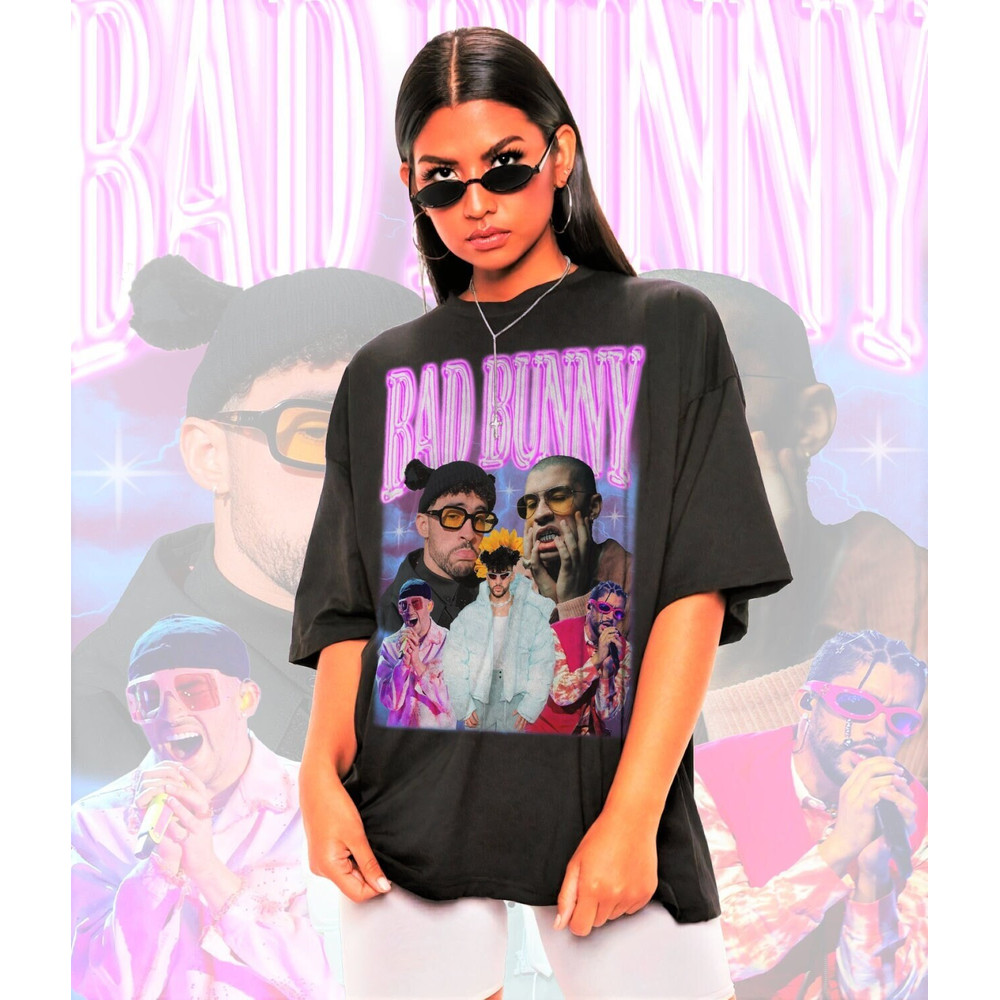 Retro Bad Bunny Shirt, Vintage Bad Bunny Shirt, Bad Bunny Homage Shirt, Bad Bunny® Vintage Merch, Bad Bunny T Shirt, Unisex Shirt - 1.jpg
