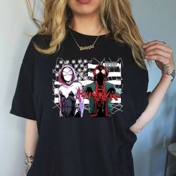 spider man spider gwen shirt gwen stacy and mile morales shirt avengers team shirt superhero shirt