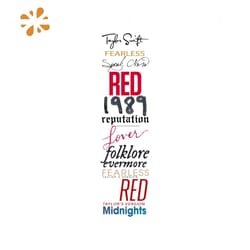 taylor swift list albums svg swiftie merch svg digital cricut file