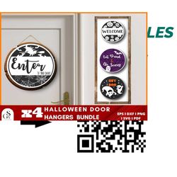 halloween door sign svg, door hanger svg, halloween svg, round sign halloween svg, door hanger design, front door svg, c