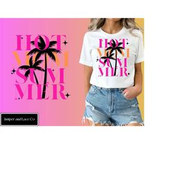 hot mom summer png, neon summer beach designs, retro sublimation or printable, trendy girl font, mom summer shirt png, m