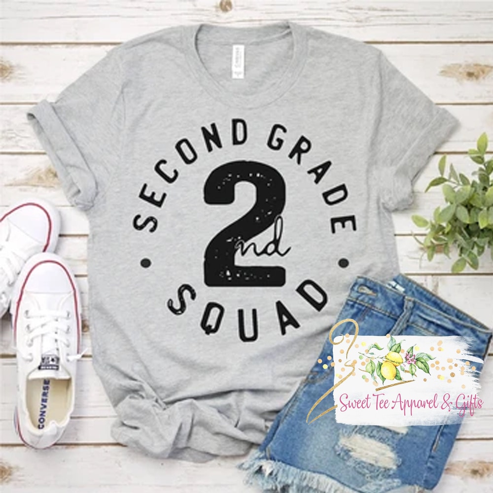 2nd Grade Teacher t-shirt - Teacher school shirt - Second grade squad shirt - Gift idea for teacher - Teacher matching shirts - 1.jpg
