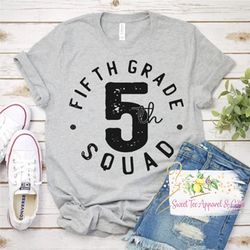 4th grade teacher t-shirt - teacher school shirt - fourth grade squad shirt - gift idea for teacher - teacher matching s