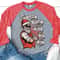 Be naughty and save Santa the trip shirt - Raglan shirt - Funny Christmas Tshirt - Red and gray holiday shirt - 1.jpg