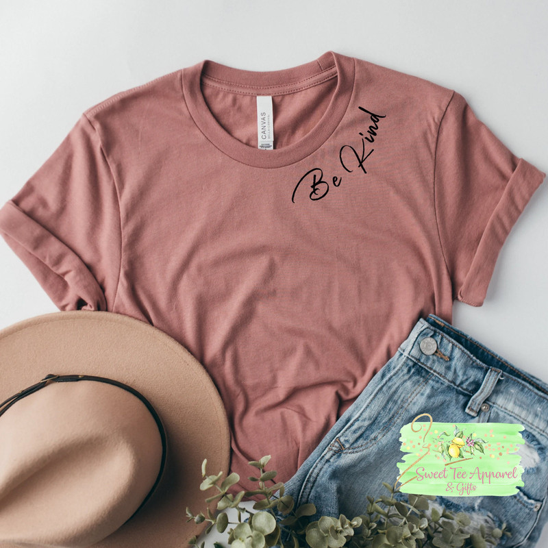 Be kind t-shirt - collar design tshirt - inspirational shirt - boho shirt - pocket design - Gift for her t-shirt - 1.jpg