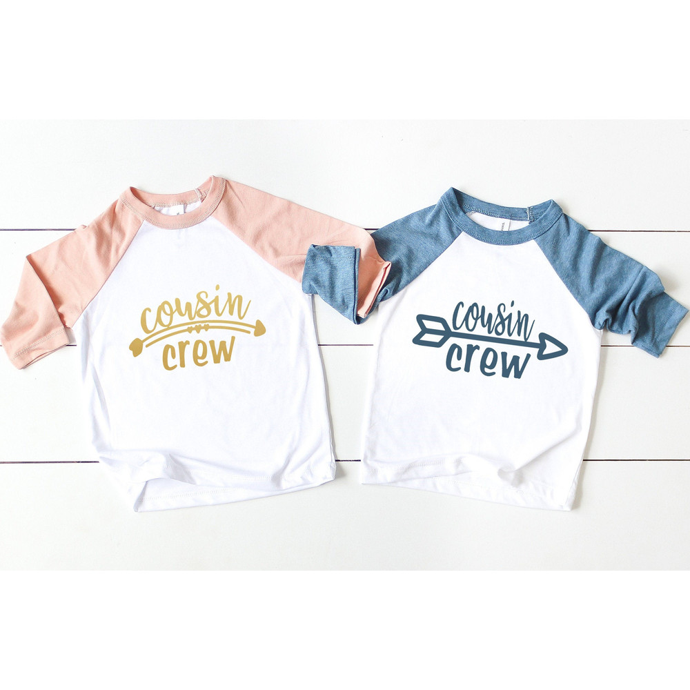 Cousin crew shirt - family matching t-shirt - arrow - raglan baseball tee - cousins - 1.jpg