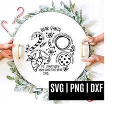 dear santa tray | dear santa cookie board | santa milk & cookies | cookies for santa | christmas cookies plate svg png d