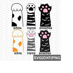cat paw rock paper scissors svg | cute cat svg | funny cat svg | cat paws svg | cat paw png for sublimation