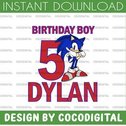 sonic custom birthday svg, birthday girl, birthday boy, happy birthday personalized sonic, sonic supplies party, custom