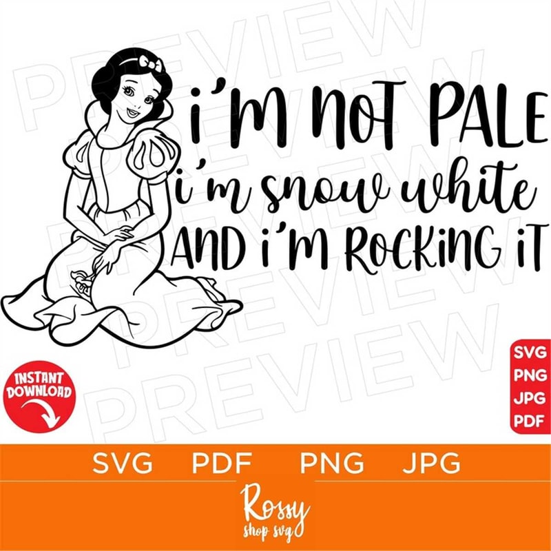 I'm Not Pale SVG, Snow White Seven Dwarfs SVG Grumpy Dwarfs | Inspire ...
