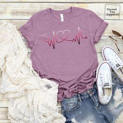 healthcare lifeline t-shirt - nurse shirt - nurse heartbeat shirt - stethoscope - nurse school graduate - medical staff