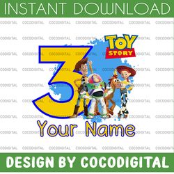 boys toy personalized birthday, toy story 3rd birthday boy clipart, printable png transparent background, birthday toy s