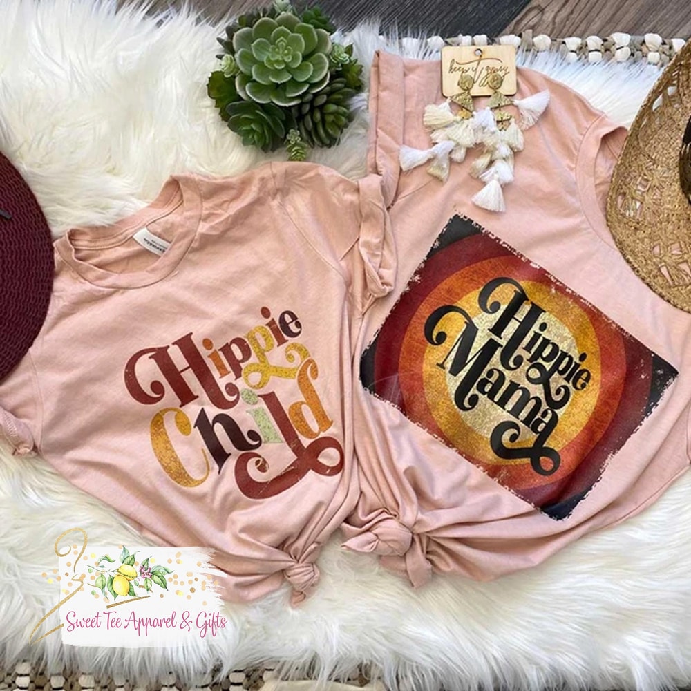 Hippie Child - Hippie Mama - Youth - Women's shirt - Mommy and me - Cute t-shirt - Gift for her - Boutique shirt - 1.jpg