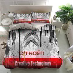 citroen bedding sets, cars, moto brand, grunge design bedding, bedroom decor, decorations for home, bedding trending