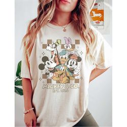 comfort color mickey & co shirt, vintage disney shirt, mickey and friends t-shirt, disneyland shirt, disney woman t-shir