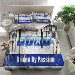 fiat bedding sets, cars, moto brand, grunge design bedding, bedroom decor, decorations for home, bedding trending