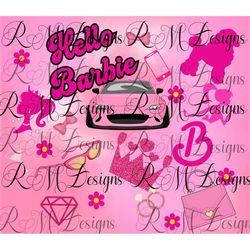 barbie dreams 20 oz tumbler wrap 3d tumbler wrap| 3d barbie tumbler wrap | 20 oz tumbler design| digital download