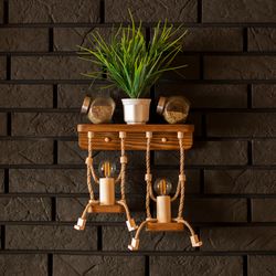 wooden wall lamp twoman walnut, e14 ,sconce, wooden night light,the lamp in the nursery,lamp in the dining room