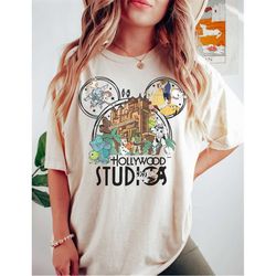 vintage mickey ears disney hollywood studios shirt, retro disney toy story hollywood tower, disney pixar cars shirt, dis