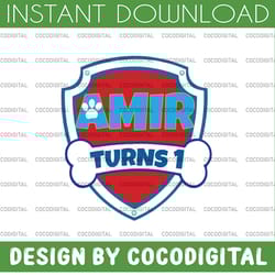 personalized name and ages, paw patrol chase birthday svg, paw patrol birthday svg family birthday raglan kids family