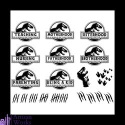 fatherhood is a walk in the park instant download svg file