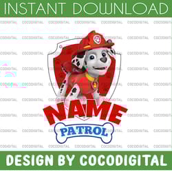 personalized name, paw patrol chase birthday png, birthday boy paw patrol birthday png family birthday raglan kids famil