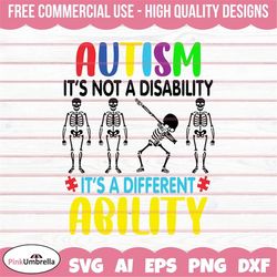 autism svg, autism its not a disability its a different ability, autism awareness svg, autism svg, svg files, au-some sv