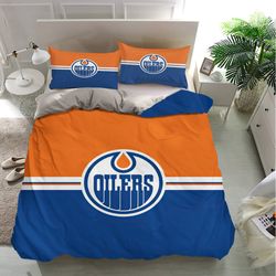 edmonton oilers bedding sets, edmonton oilers bedding, sport bedding, bedroom decor, decorations for home, bedding trend
