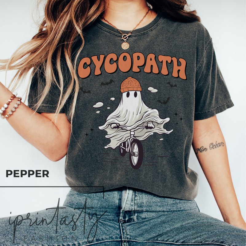 Comfort Colors, Cycopath Ghost t-shirt, Halloween Shirt, Gift For Halloween, iprintasty halloween, spooky t-shirt, ghost shirt, Cute Ghost - 3.jpg