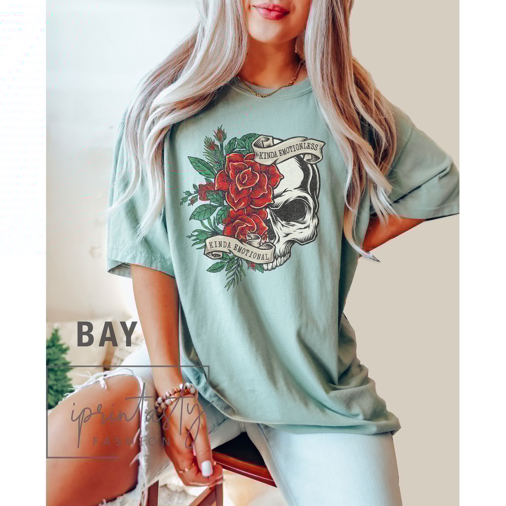 Comfort Colors, Kinda Emotional Kinda Emotionless t-shirt, Spooky Season Shirt, iprintasty, funny Halloween t-shirt, Halloween Party Shirt - 3.jpg