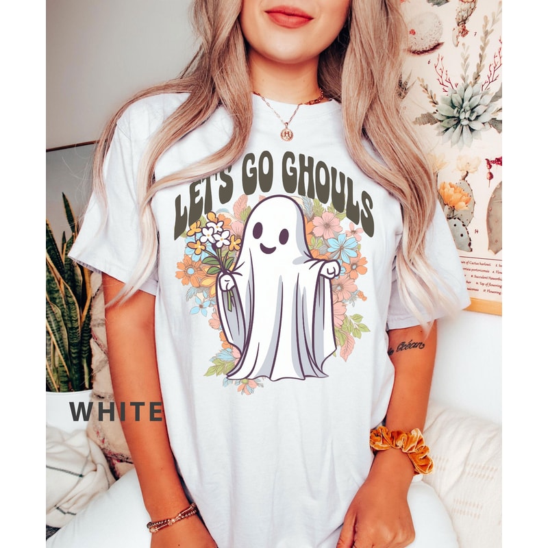 Comfort Colors, Lets go ghouls Shirt, Vintage Halloween Shirt, Retro Fall Shirt, Fall Shirt, Vintage Ghost Shirt, iprintasty halloween - 8.jpg