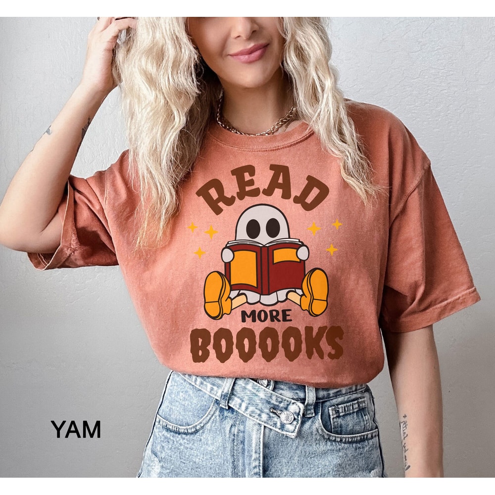 Comfort Colors, Read More Books Shirt, Spooky Teacher Ghost Shirt, Halloween Teacher Gift, iprintasty halloween, Halloween Teacher Shirt - 7.jpg