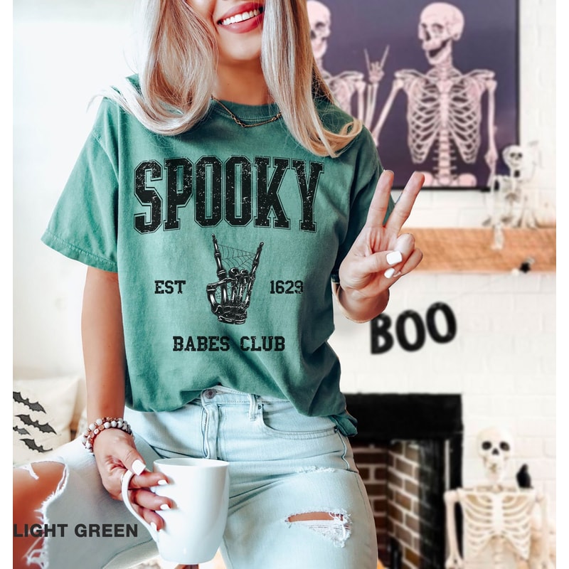 Comfort Colors, Spooky Babes Club t-shirt, funny halloween Shirt, Gift For Halloween, iprintasty halloween, spooky t-shirt, witch shirt - 2.jpg