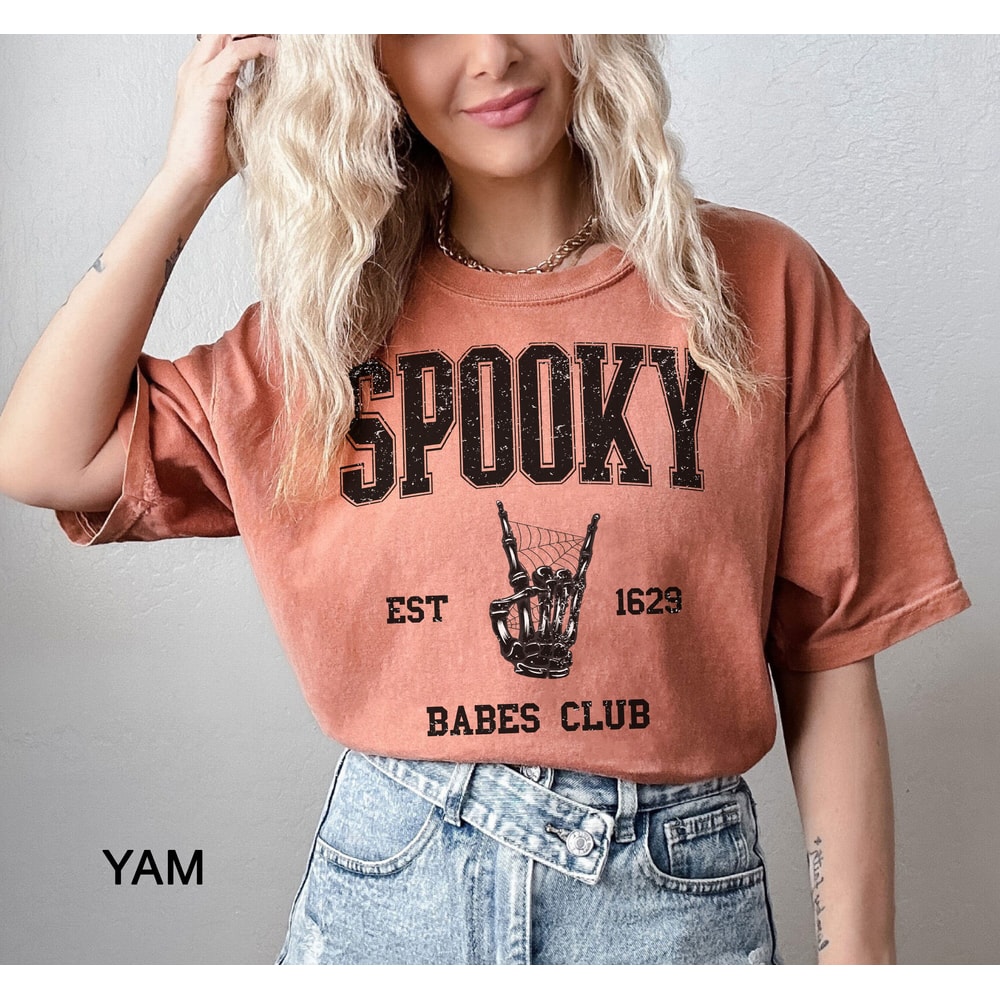Comfort Colors, Spooky Babes Club t-shirt, funny halloween Shirt, Gift For Halloween, iprintasty halloween, spooky t-shirt, witch shirt - 3.jpg