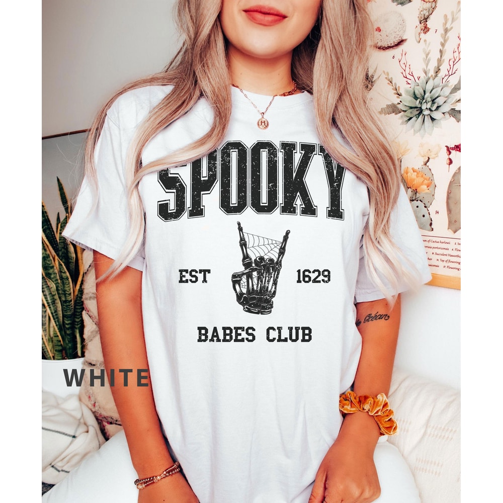 Comfort Colors, Spooky Babes Club t-shirt, funny halloween Shirt, Gift For Halloween, iprintasty halloween, spooky t-shirt, witch shirt - 5.jpg