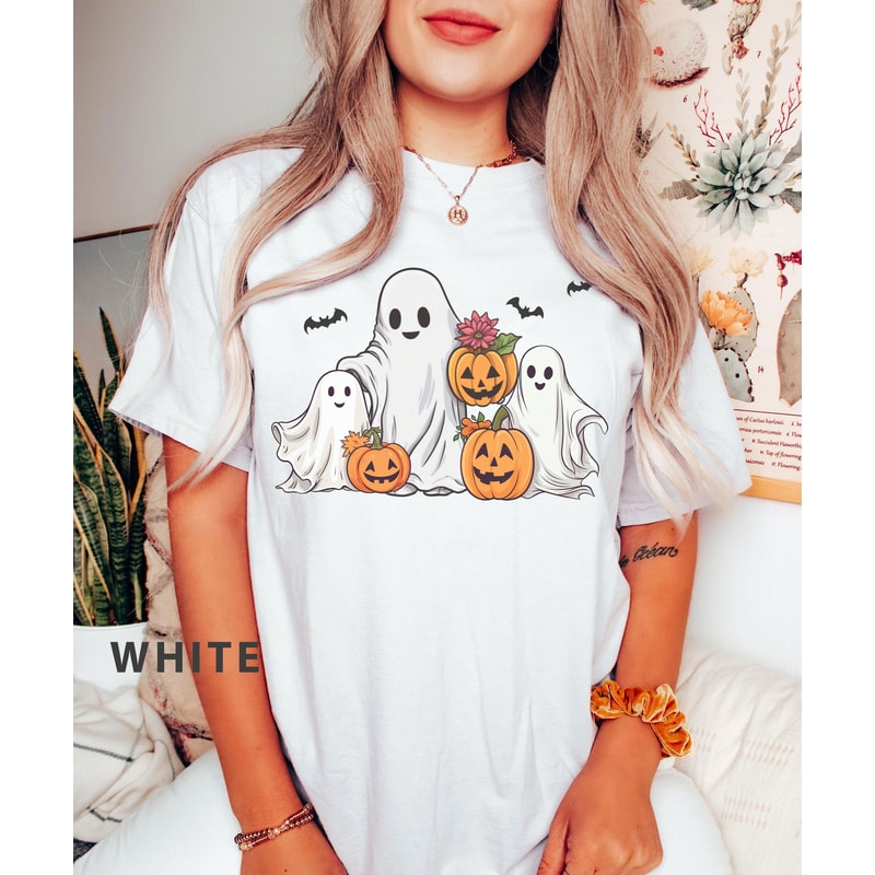 Comfort Colors, Spooky t-shirt, funny halloween Shirt, Gift For Halloween, iprintasty halloween, Halloween ghost t-shirt, cute ghost shirt - 3.jpg