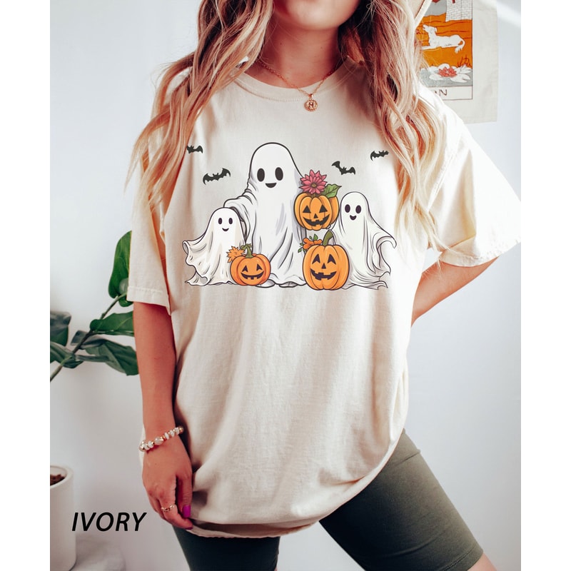 Comfort Colors, Spooky t-shirt, funny halloween Shirt, Gift For Halloween, iprintasty halloween, Halloween ghost t-shirt, cute ghost shirt - 4.jpg