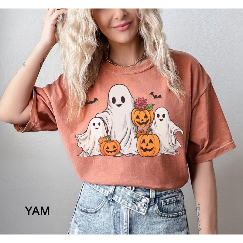 Comfort Colors, Spooky t-shirt, funny halloween Shirt, Gift For Halloween, iprintasty halloween, Halloween ghost t-shirt, cute ghost shirt - 5.jpg